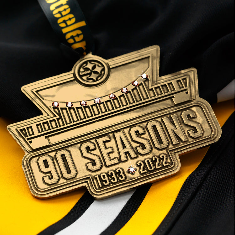 Limited Edition Pittsburgh Steelers 90 Seasons Collectors Ornament with Crystals (Bronze)