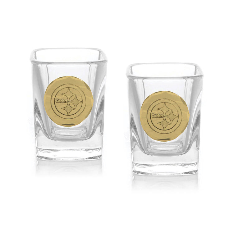 Pittsburgh Steelers 2-Piece Shot Glass Set and Box (Bronze)