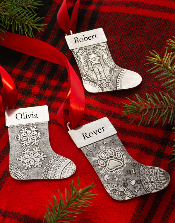 Personalized Paw Print Stocking Ornament
