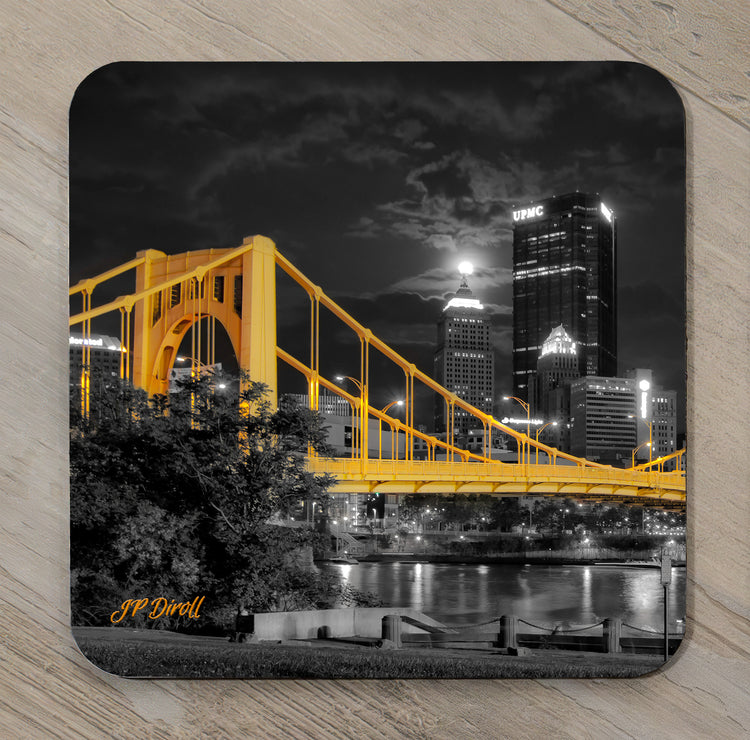 Super Moon Black & Gold Pittsburgh Coaster