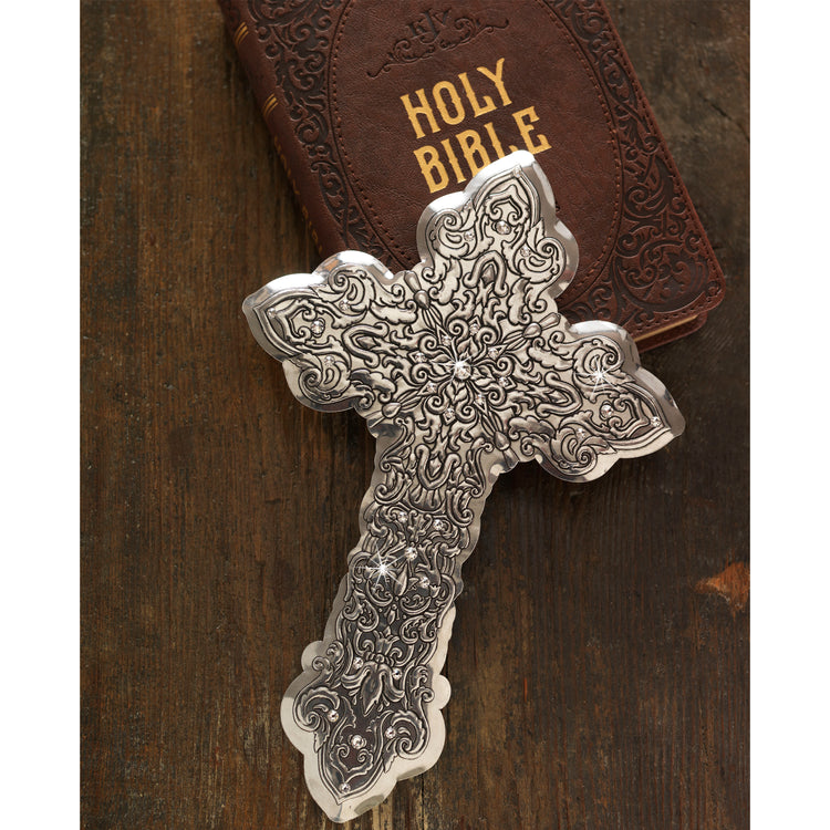 Baroque Wall Cross with Crystals