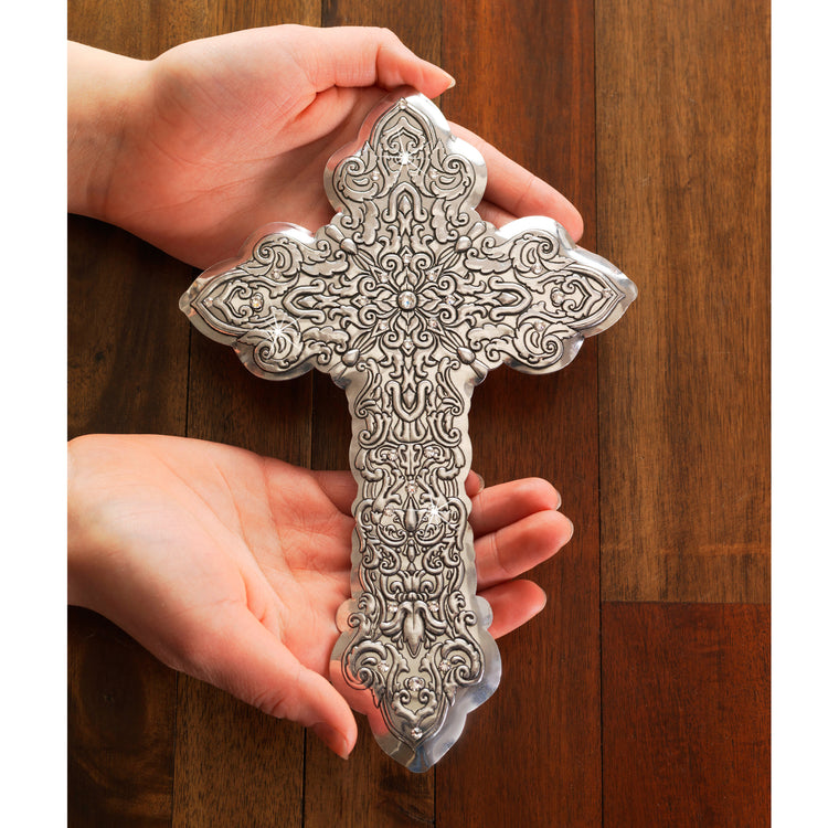 Baroque Wall Cross with Crystals