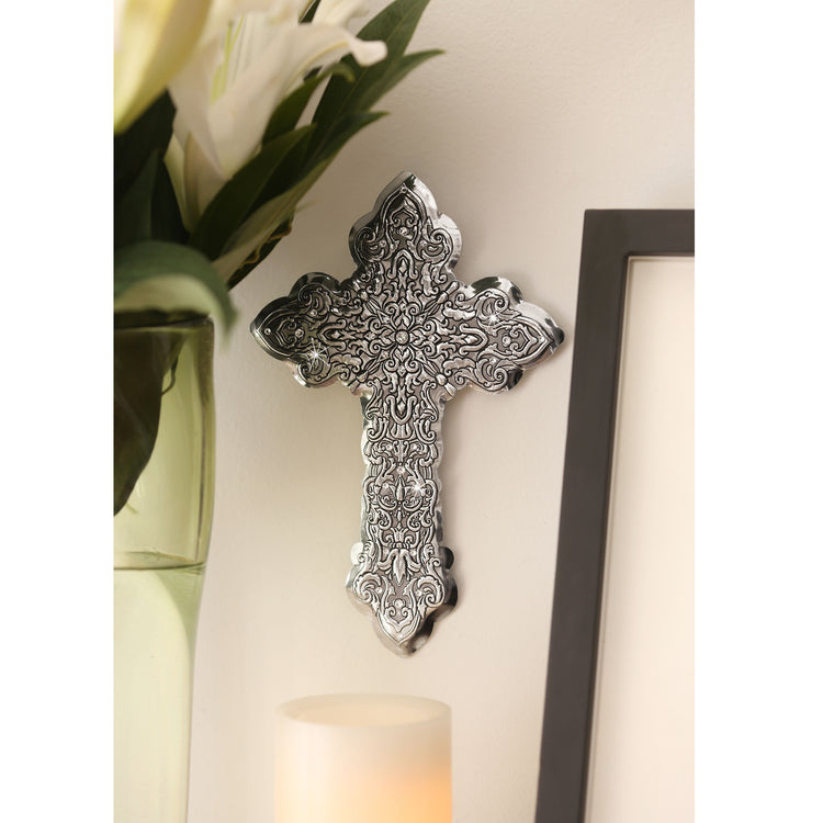 Baroque Wall Cross with Crystals