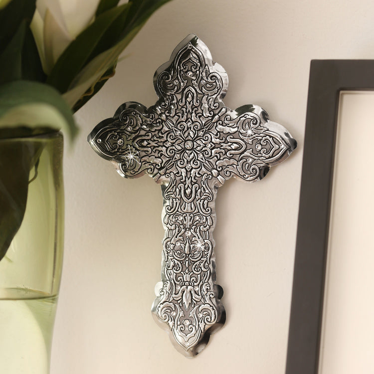Baroque Wall Cross with Crystals