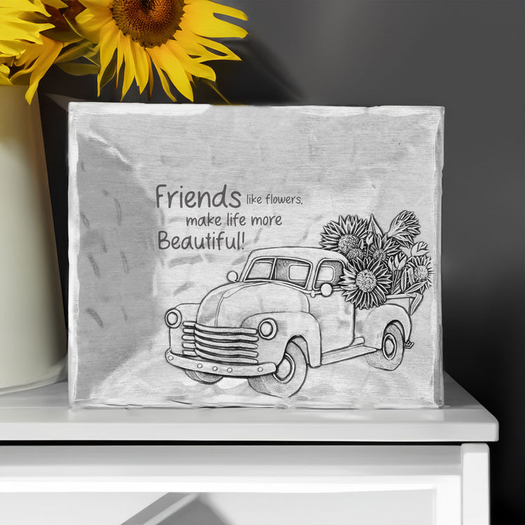 Vintage Floral Truck Accessory Tray