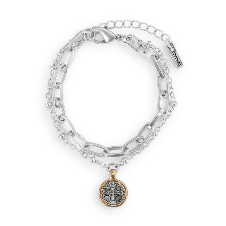 Wrapped in Prayer Layer Bracelet- Silver