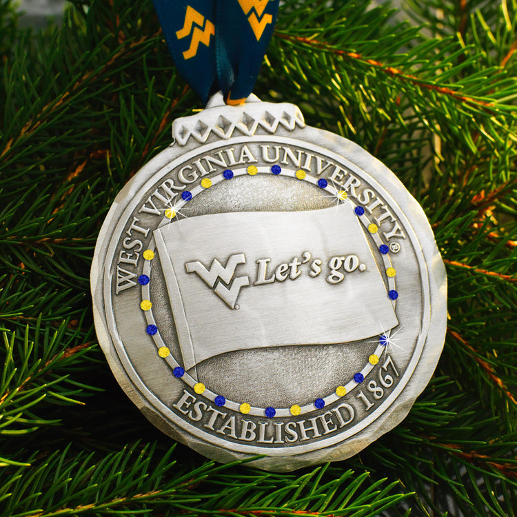 WVU 2024 Spirit Flag Collectors Ornament