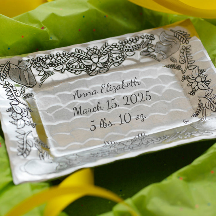 Woodland Baby Announcement Tray