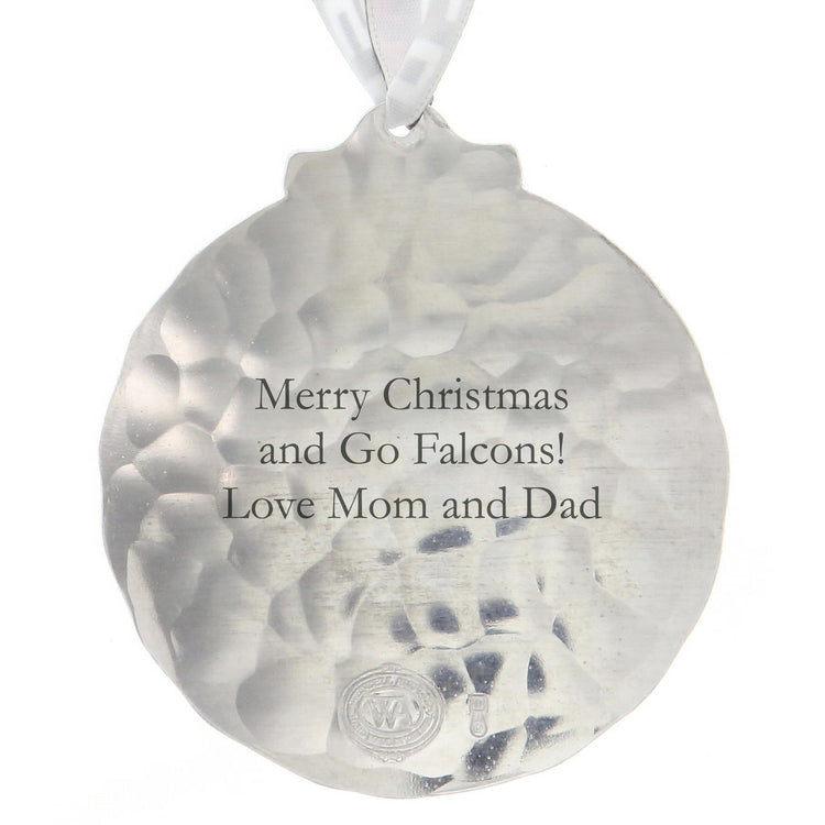 Atlanta Falcons Classic Round Ornament (Aluminum)