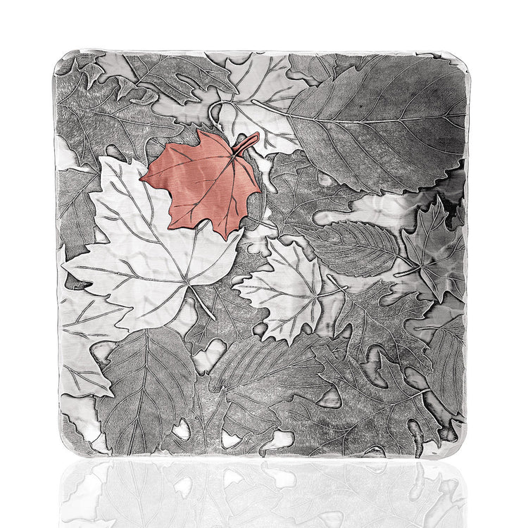 Autumn 9 In Mixed Metal Square Tray