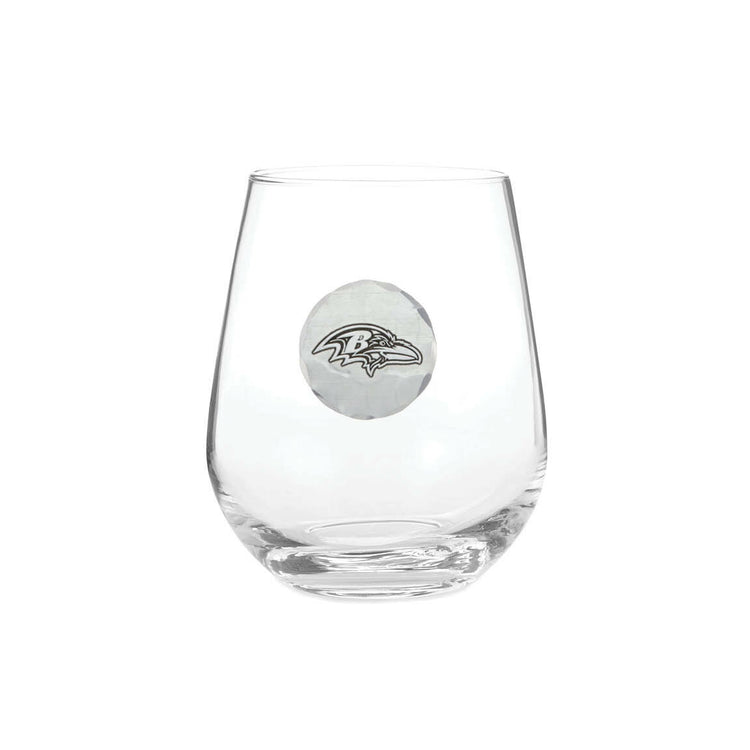 Baltimore Ravens Stemless Wine Glass