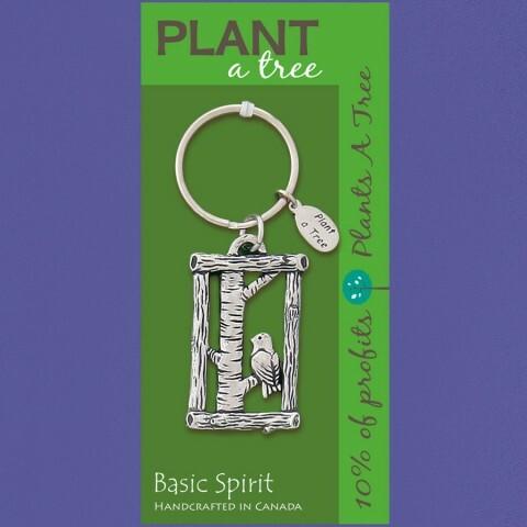 Bird on Limb Keychain