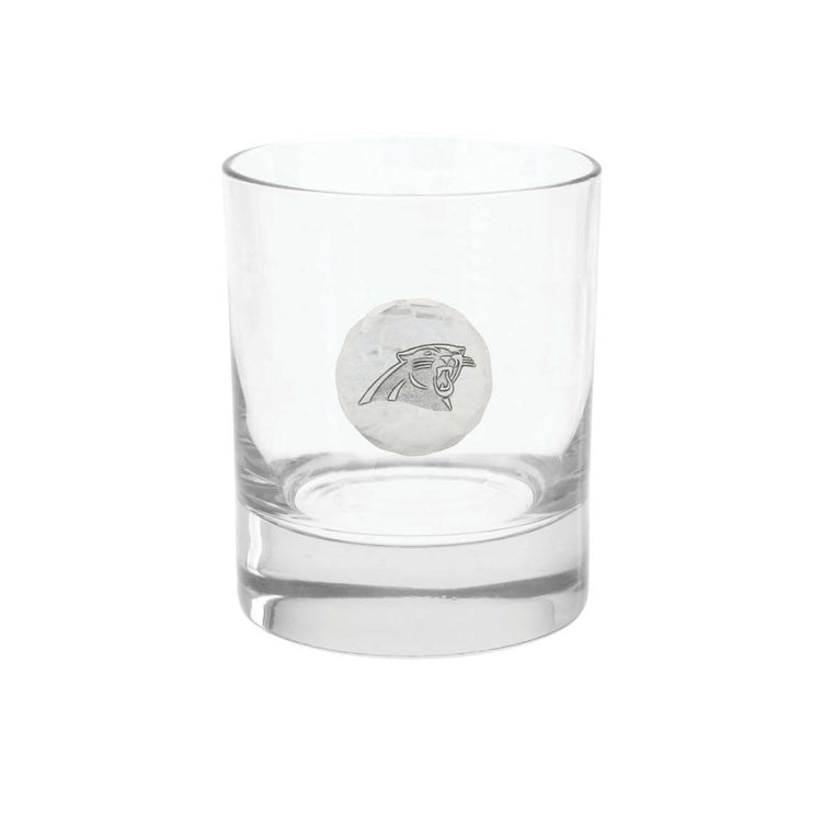 Carolina Panthers Rocks Glass