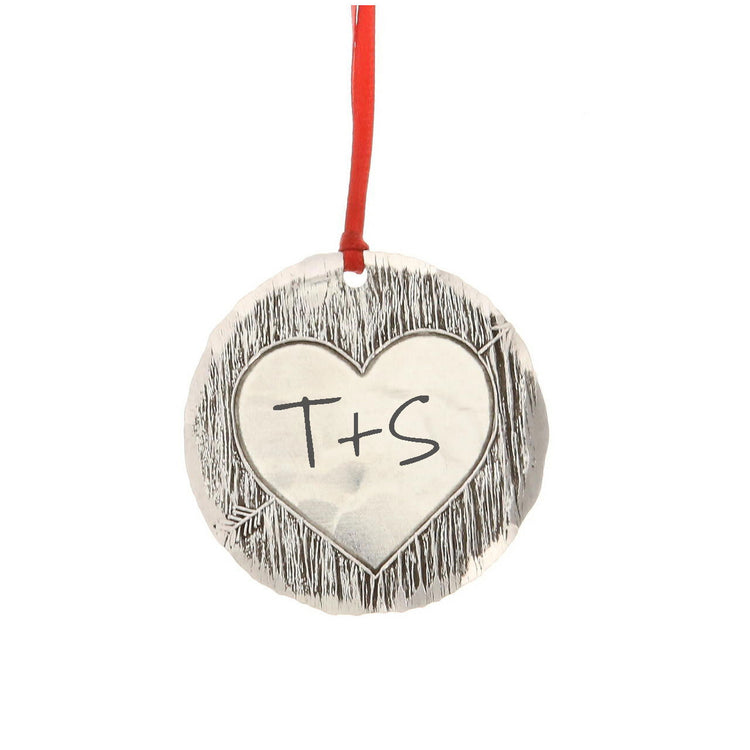 Carved Initials Ornament