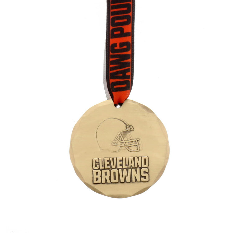 Cleveland Browns Small Round Ornament (Bronze)