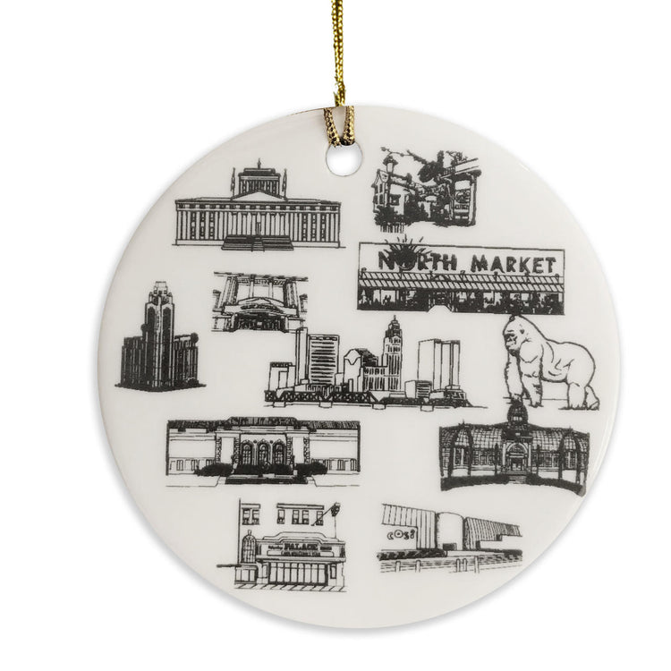 Columbus Porcelain Ornament