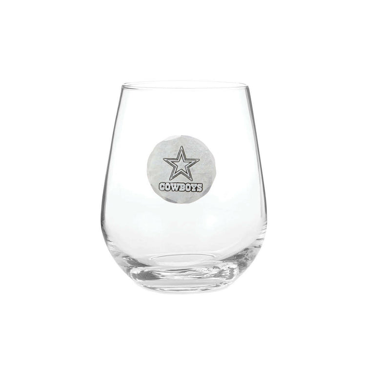 Dallas Cowboys Stemless Wine Glass