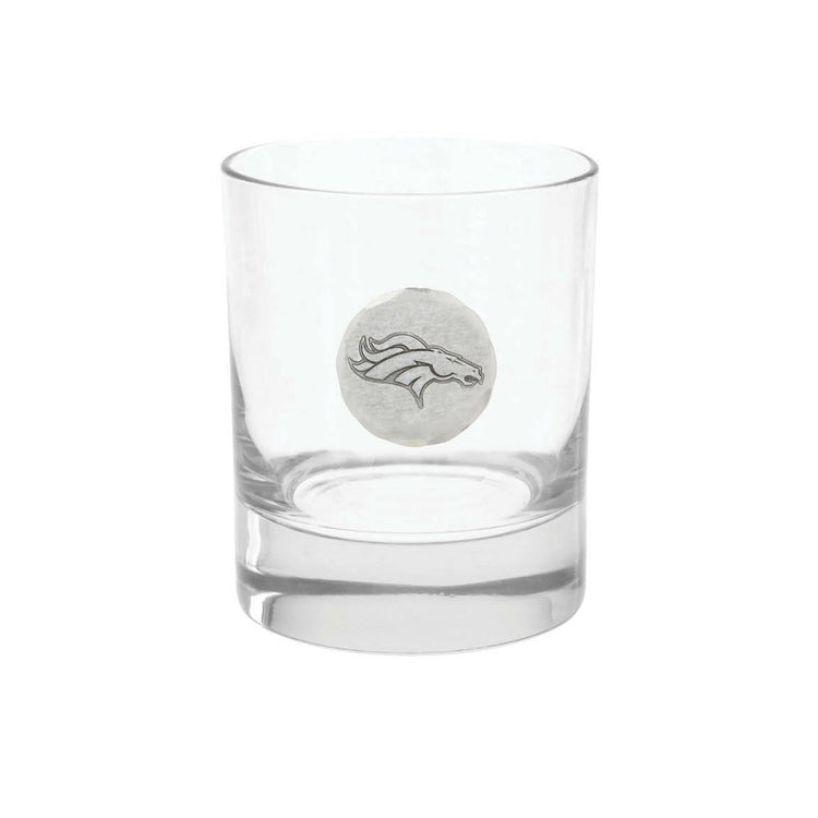 Denver Broncos Rocks Glass