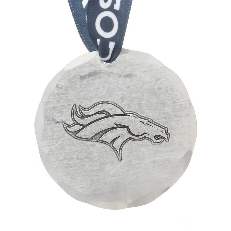 Denver Broncos Small Round Ornament (Aluminum)