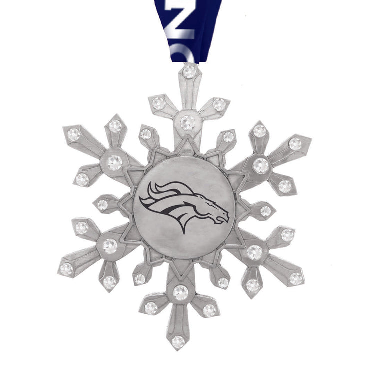 Denver Broncos Snowflake Collectible Ornament