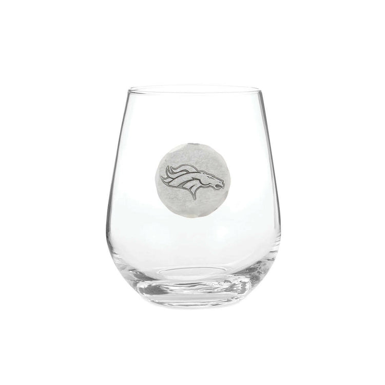 Denver Broncos Stemlelss Wine Glass