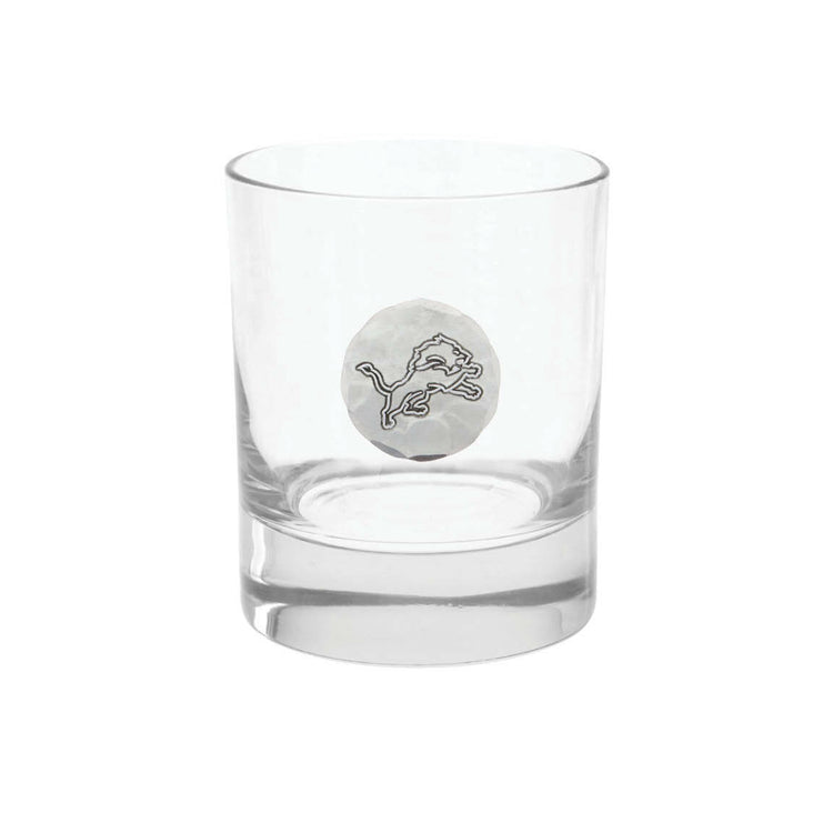 Detroit Lions Rocks Glass