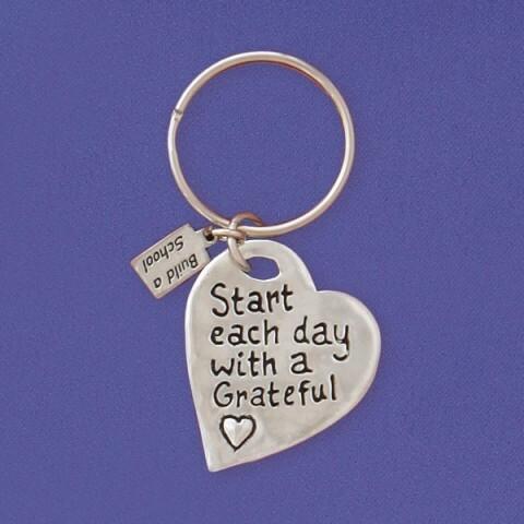 Grateful Heart Keychain