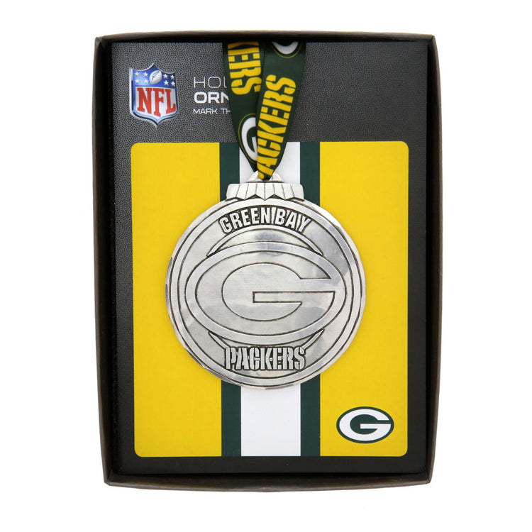 Green Bay Packers Classic Round Ornament (Aluminum)