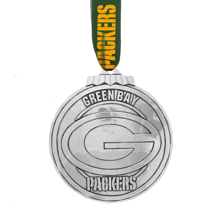 Green Bay Packers Classic Round Ornament (Aluminum)