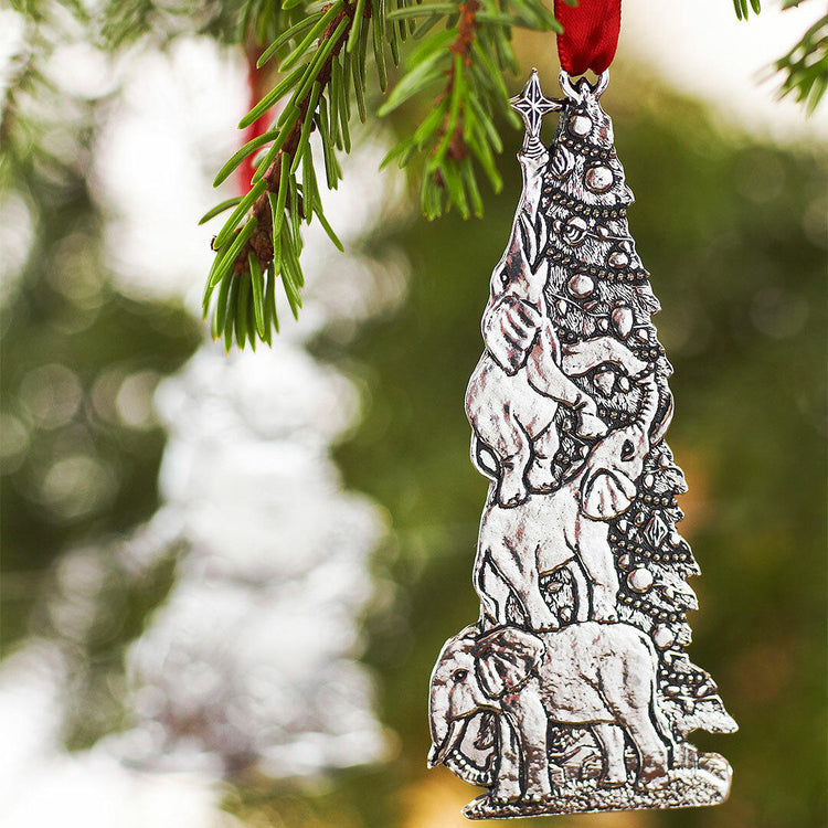 Holiday Zoo Elephant Ornament
