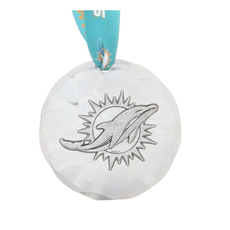 Miami Dolphins Small Round Ornament (Aluminum)