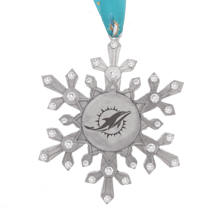 Miami Dolphins Snowflake Collectible Ornament