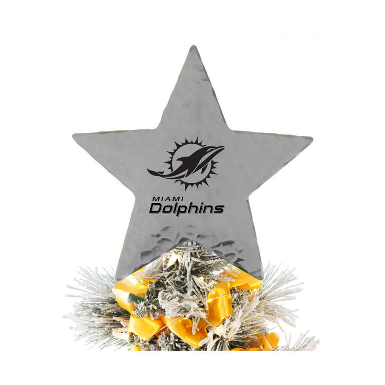 Miami Dolphins Star Tree Topper (Aluminum)