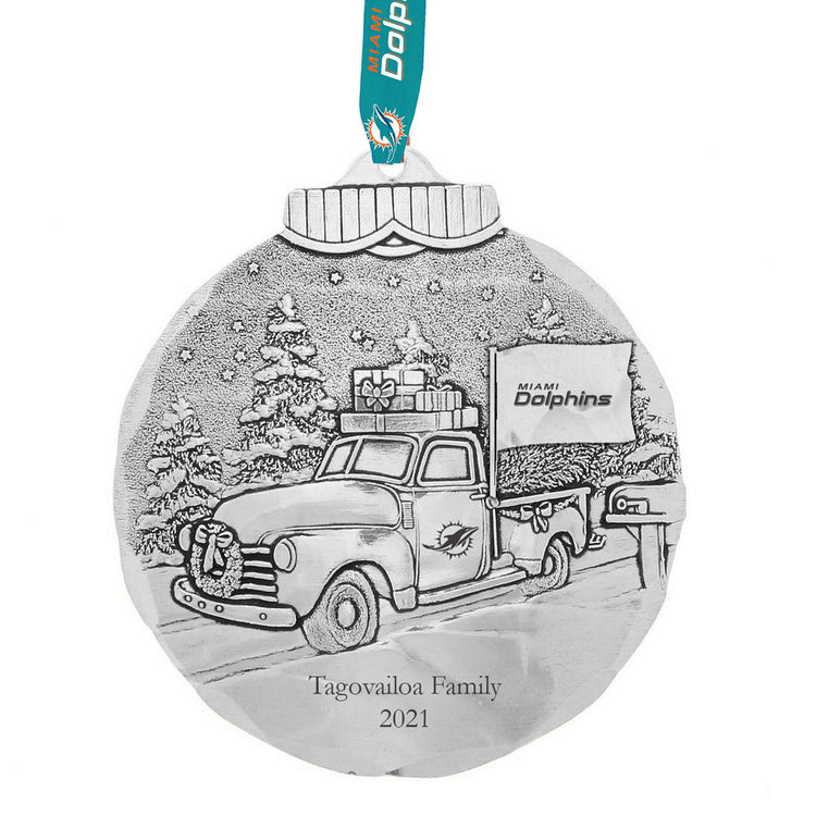 Miami Dolphins Tailgating Ornament (Aluminum)