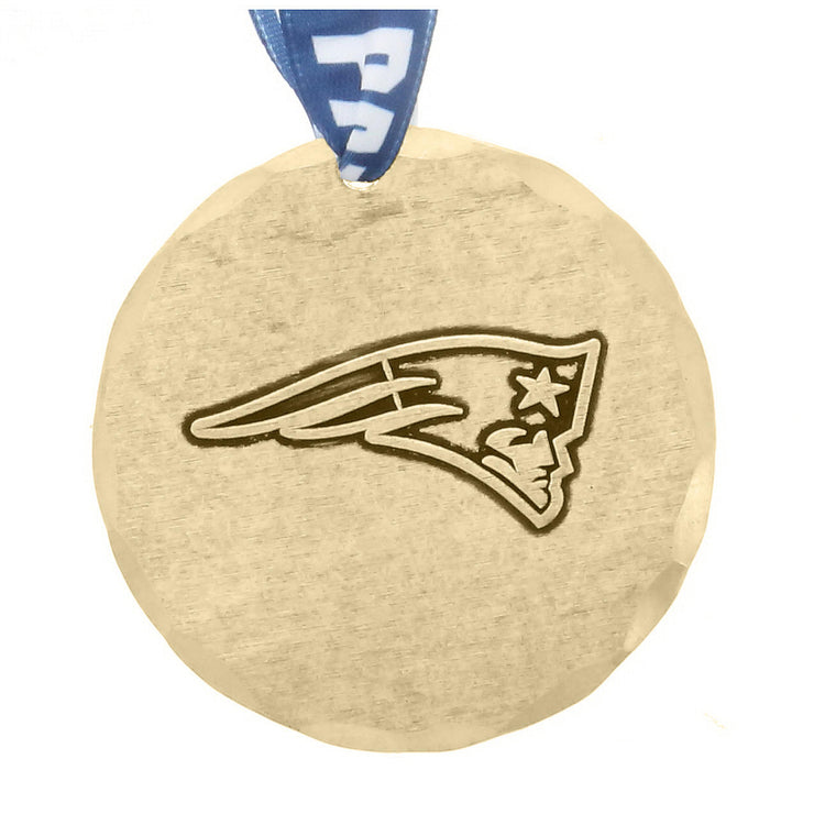 New England Patriots Small Round Ornament (Bronze)