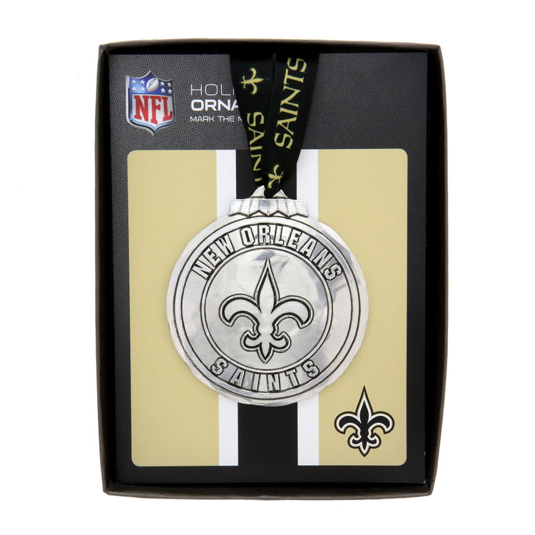 New Orleans Saints Classic Round Ornament (Aluminum)