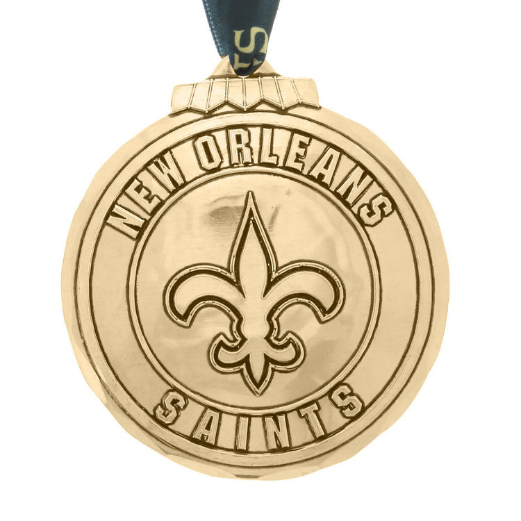 New Orleans Saints Classic Round Ornament (Bronze)