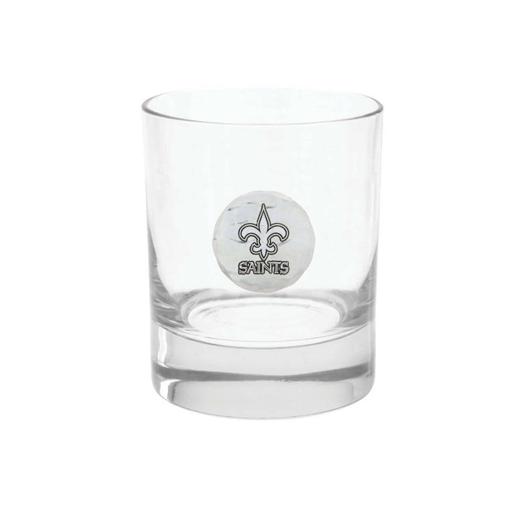 New Orleans Saints Rocks Glass