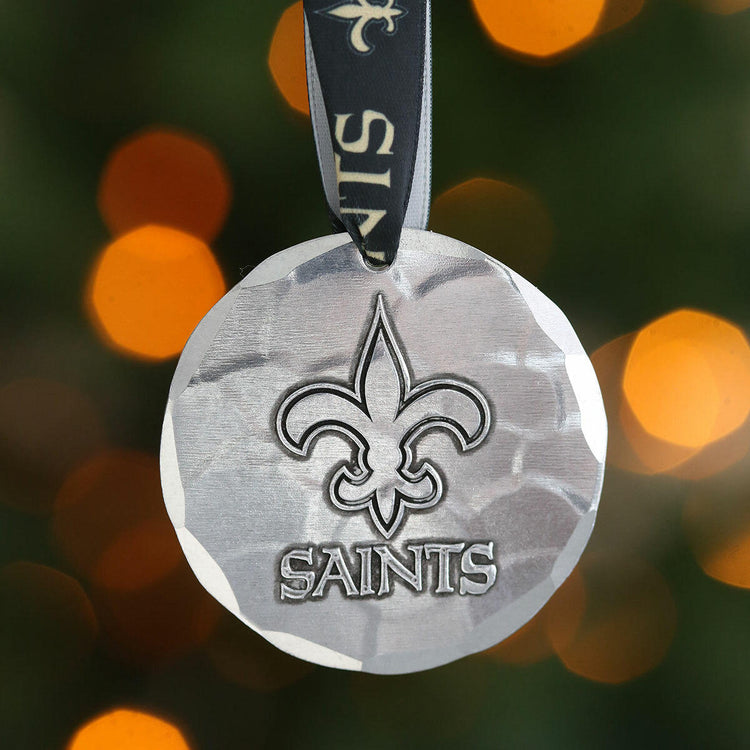 New Orleans Saints Small Round Ornament (Aluminum)