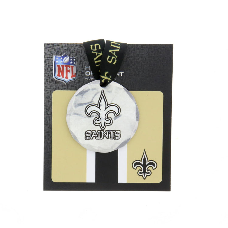 New Orleans Saints Small Round Ornament (Aluminum)