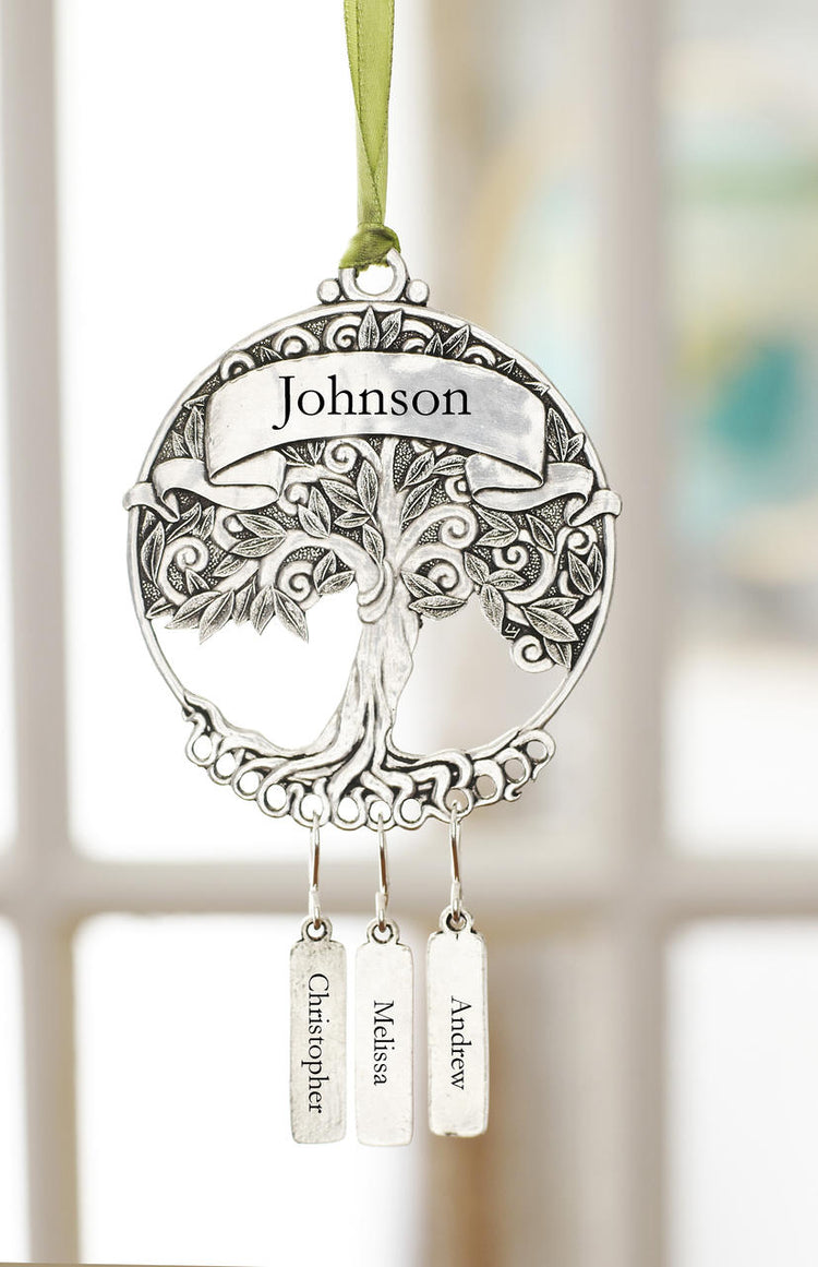 Personalized Family Tree Sun Catcher Ornament