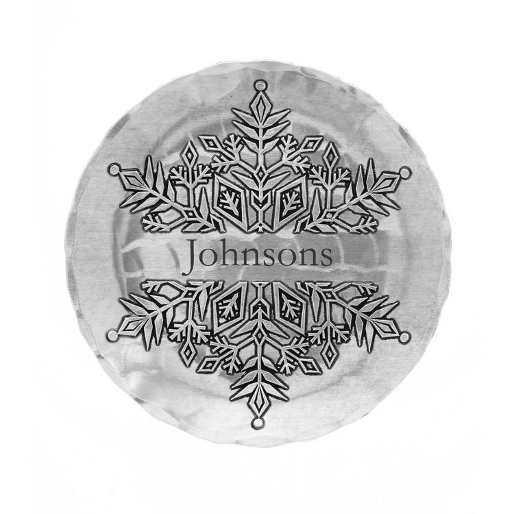 Personalized Snowflake Coaster