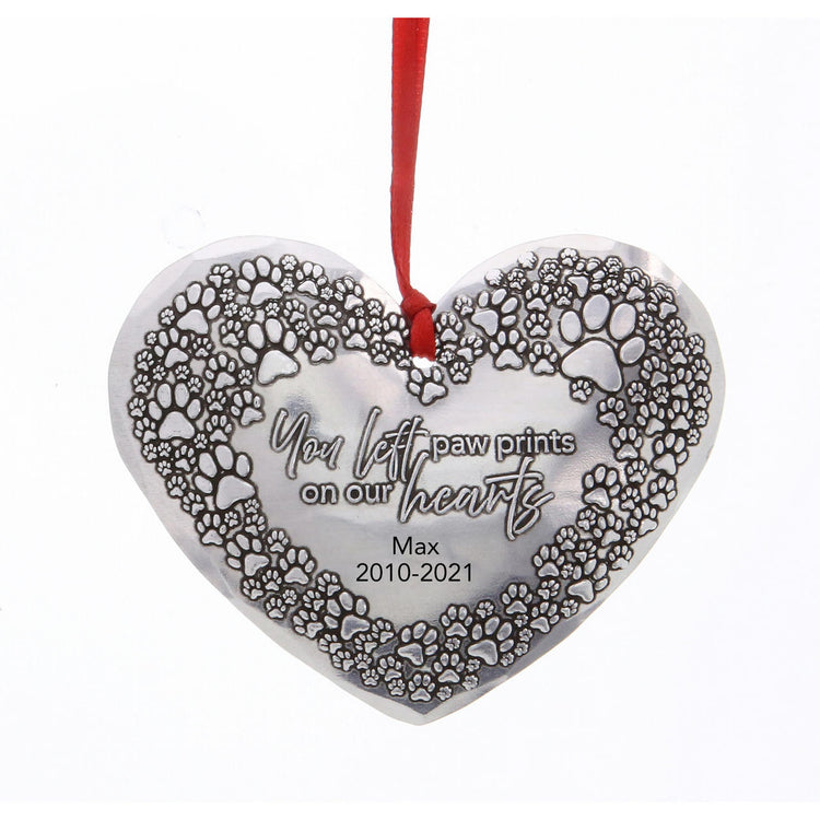 Pet Remembrance Heart Ornament