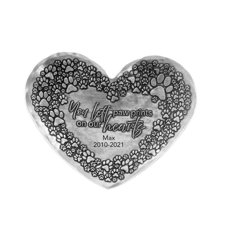 Pet Remembrance Heart Trinket Tray