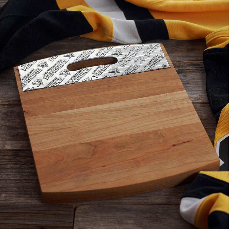 Pittsburgh Penguins Patterned Cherry Cutting Board