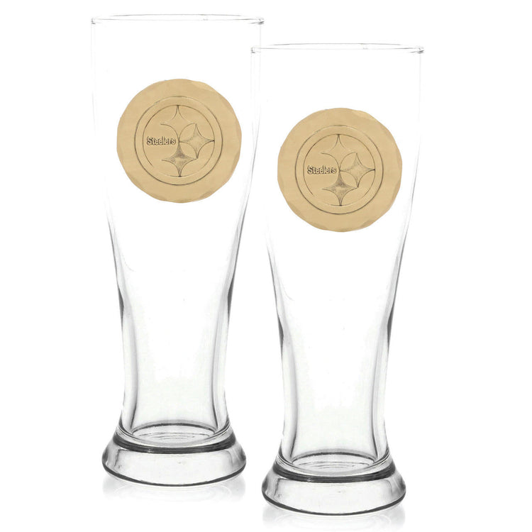 Pittsburgh Steelers 2-Piece Pilsner Set in Collectible Box (Bronze)