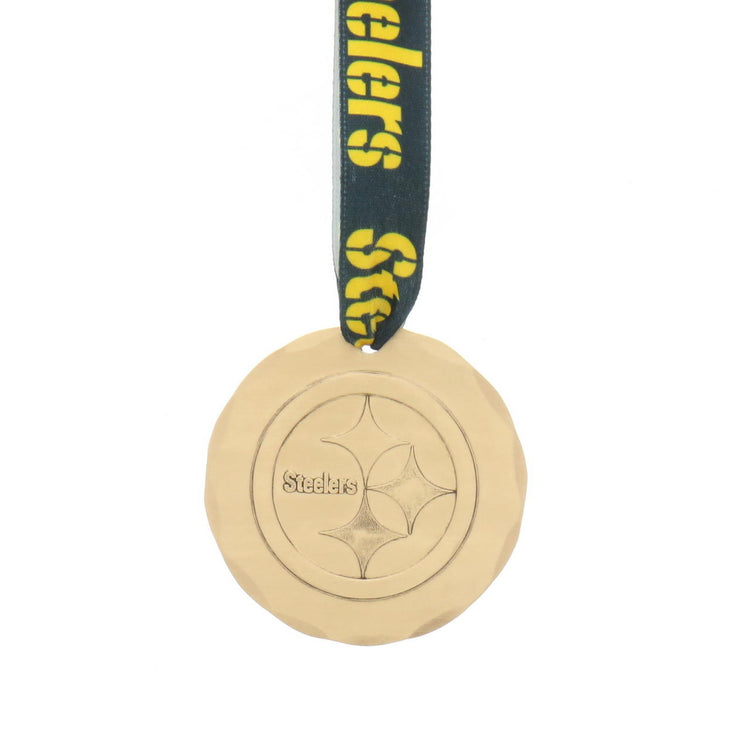 Pittsburgh Steelers Small Round Ornament (Bronze)