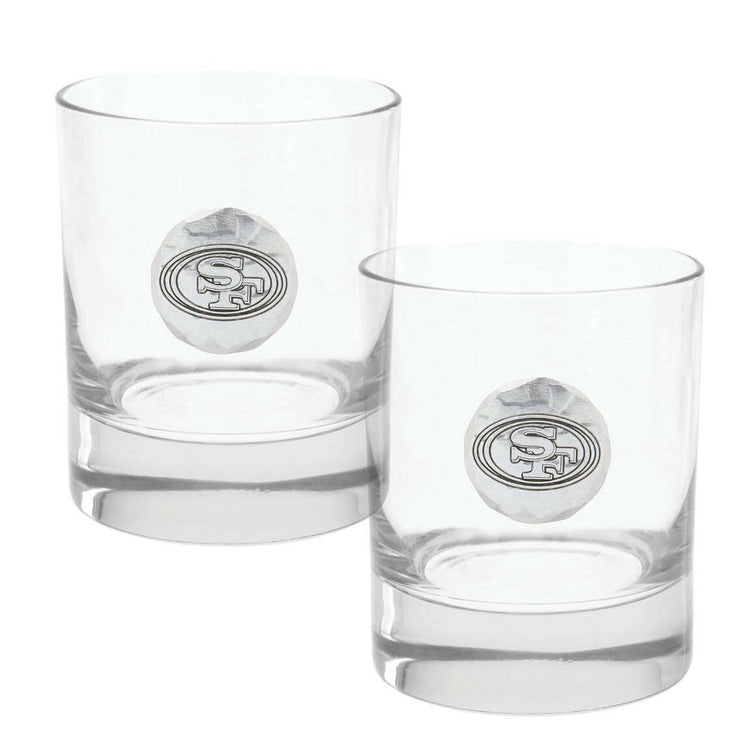 San Francisco 49ers Rocks Glass Set and Collector's Box