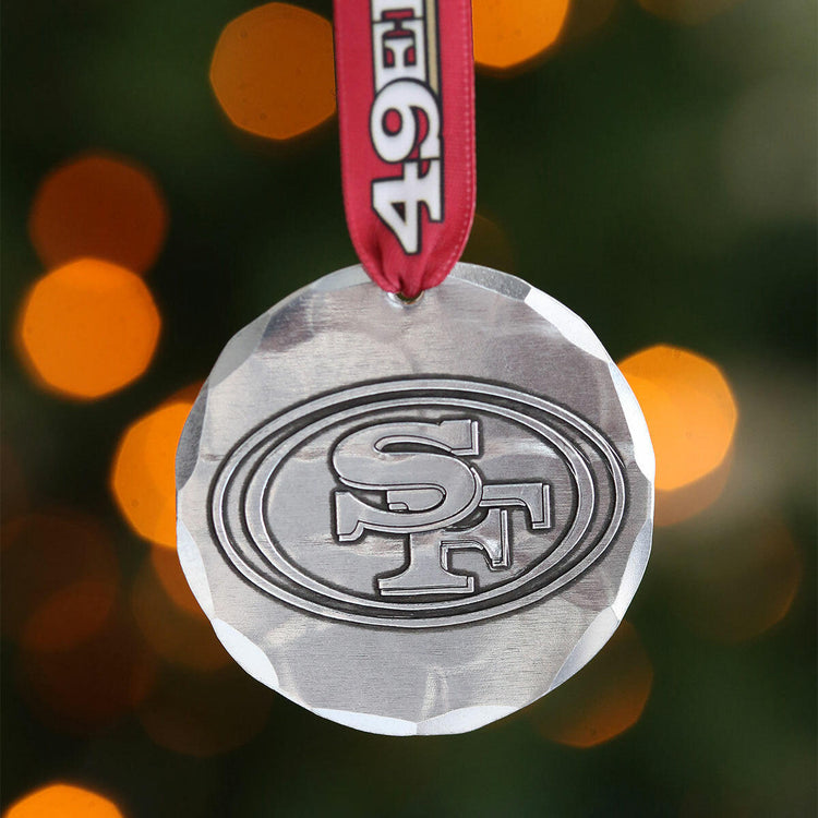 San Francisco 49ers Small Round Ornament (Aluminum)