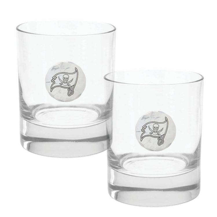 Tampa Bay Buccaneers Rocks Glass Set and Collector's Box